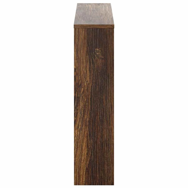 vidaXL Skoskap med speil 2 lag røkt eik 63x17x67 cm