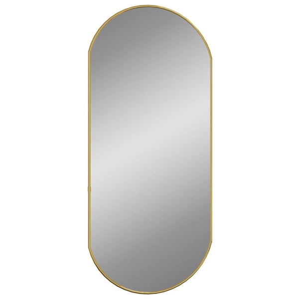 vidaXL Veggspeil gull 80x35 cm oval