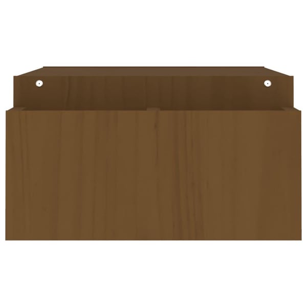 vidaXL skærmholder 100x27,5x15 cm massivt fyrretræ gyldenbrun