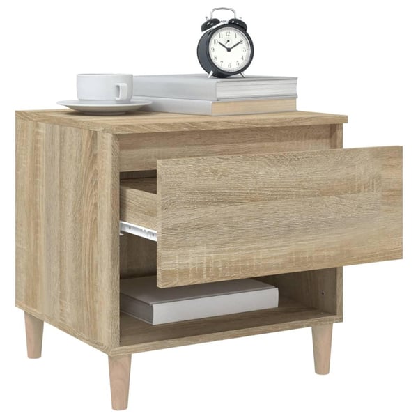 vidaXL Nattbord 2 stk sonoma eik 50x46x50 cm konstruert tre