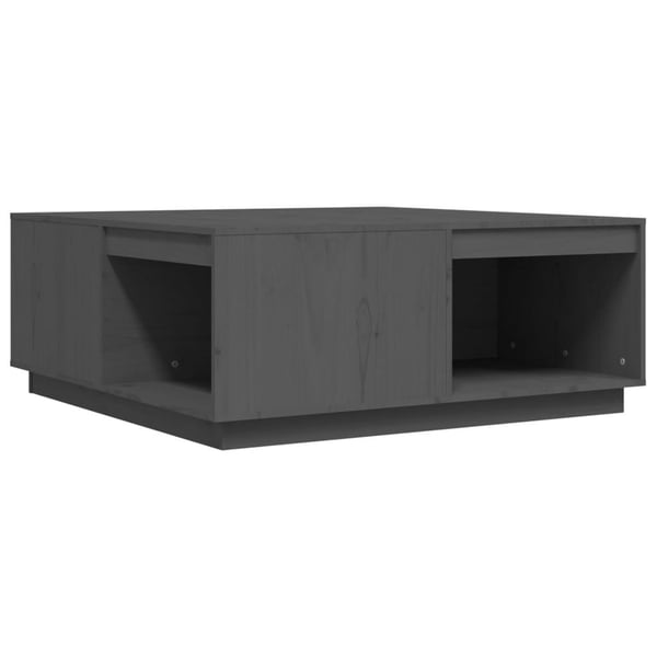 vidaXL Sohvapöytä harmaa 100x101x40,5 cm täysi mänty