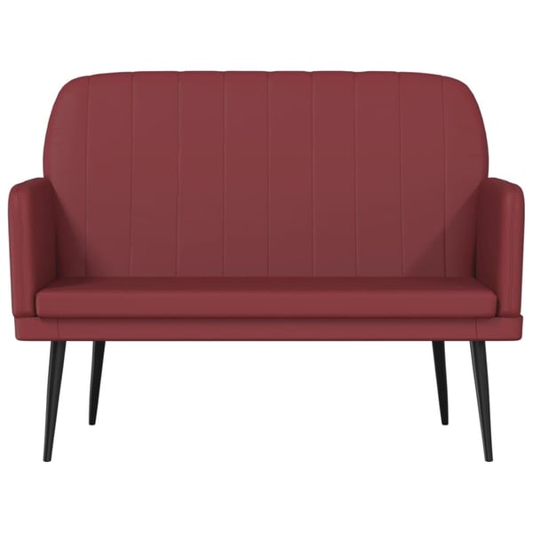 vidaXL bænk 107x80x81 cm kunstlæder vinrød