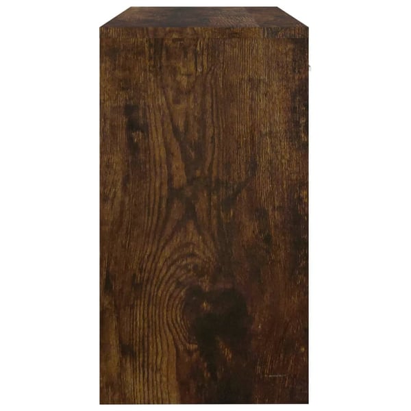 vidaXL Skrivebord skuff og skap røkt eik 100x40x73 cm konstruert tre