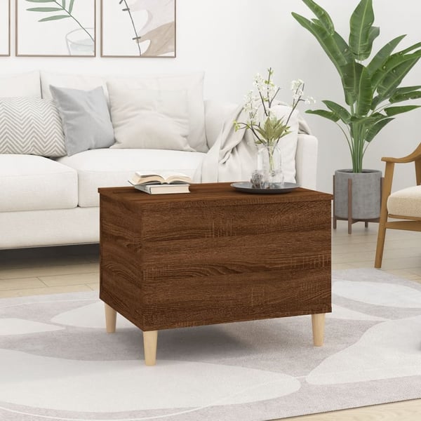 vidaXL sofabord 60x44,5x45 cm konstrueret træ brun egetræsfarve