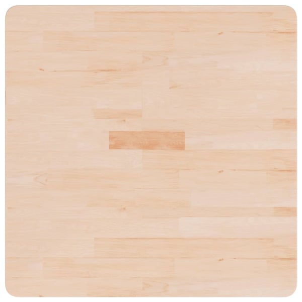 vidaXL Firkantet bordplate 70x70x1,5 cm ubehandlet heltre eik