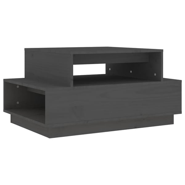 vidaXL sofabord 80x55x40,5 cm massivt fyrretræ grå