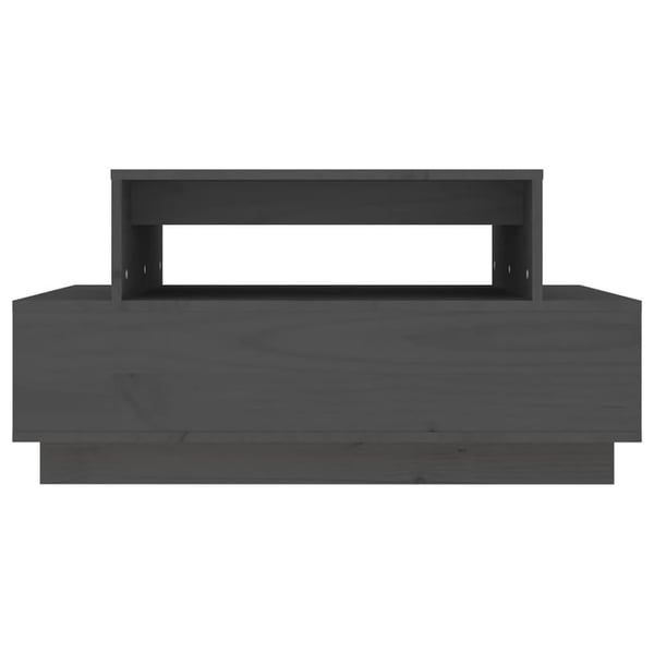 vidaXL sofabord 80x55x40,5 cm massivt fyrretræ grå