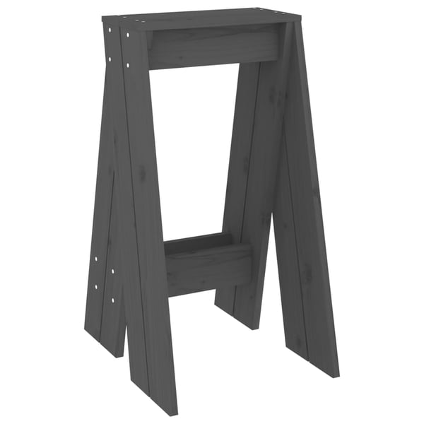 vidaXL Krakker 2 stk grå 40x40x75 cm heltre furu