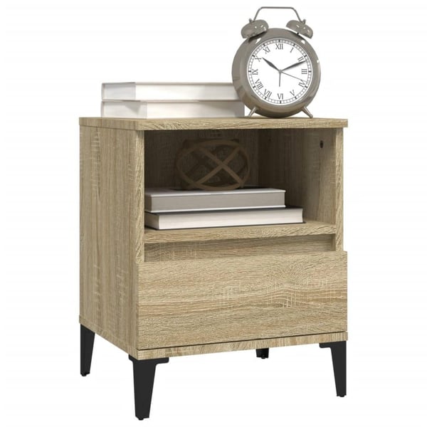 vidaXL sengebord 40x35x50 cm sonoma-eg