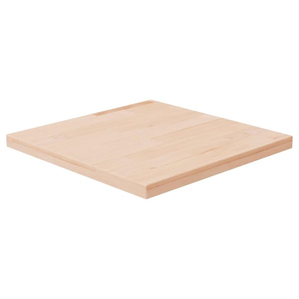 vidaXL firkantet bordplade 40x40x2,5 cm ubehandlet massivt egetræ
