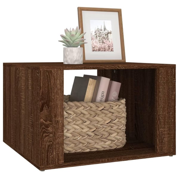 vidaXL Nattbord brun eik 57x55x36 cm konstruert tre