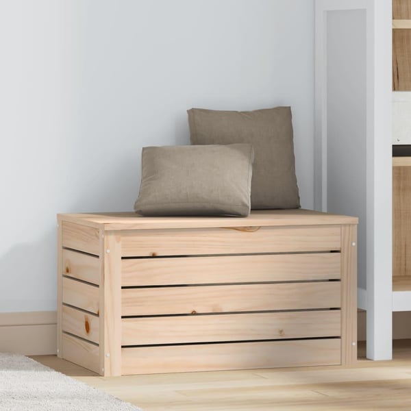 vidaXL Förvaringslåda 59,5x36,5x33 cm massiv furu