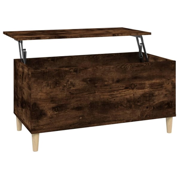 vidaXL Salongbord røkt eik 90x44,5x45 cm konstruert tre