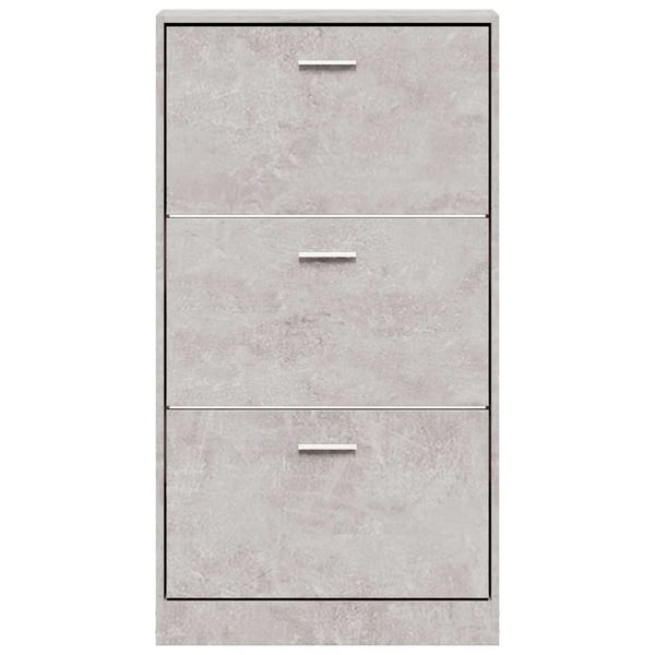vidaXL Skoskap betonggrå 59x17x108 cm konstruert tre