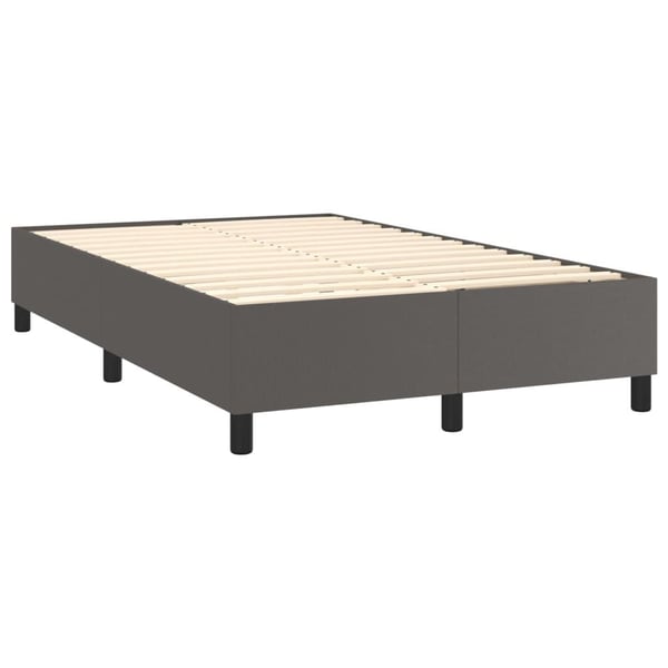 vidaXL Boxspring sengeramme 120x200 cm kunstlæder grå