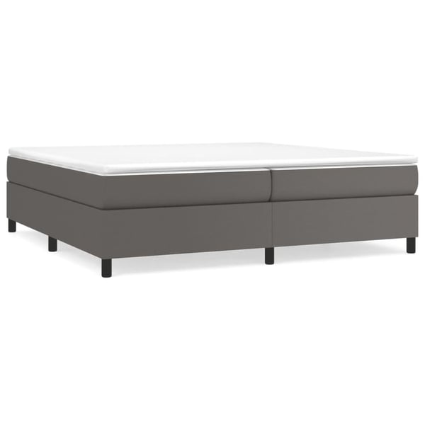 vidaXL Boxspring sengeramme 200x200 cm kunstlæder grå