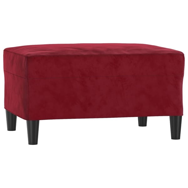 vidaXL fodskammel 70x55x41 cm velour vinrød
