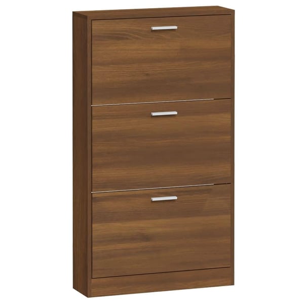 vidaXL Skoskap brun eik 59x17x108 cm konstruert tre
