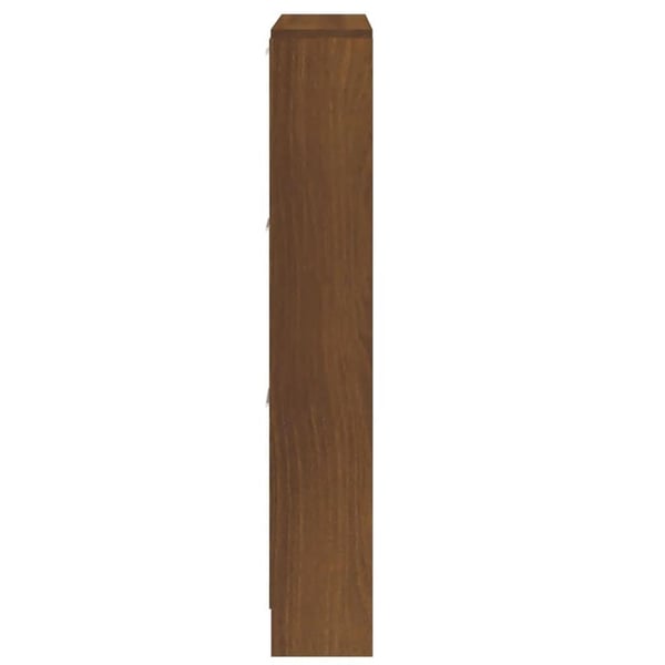 vidaXL Skoskap brun eik 59x17x108 cm konstruert tre