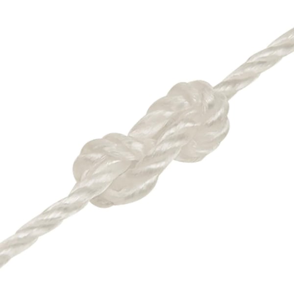 vidaXL Arbeidstau hvit 8 mm 25 m polypropylen