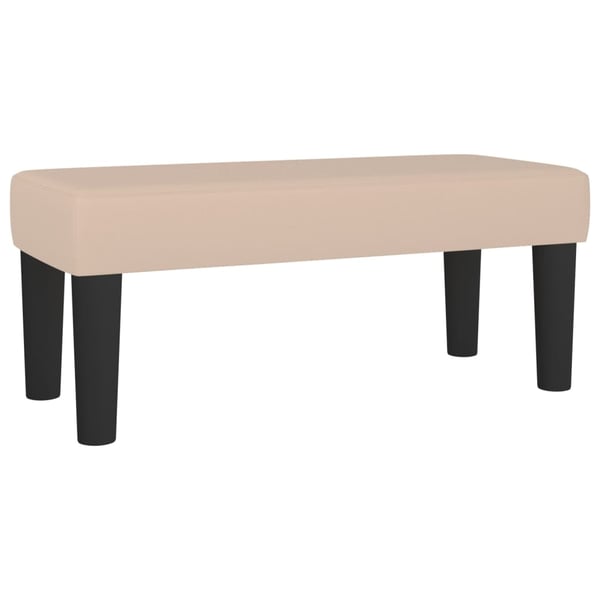 vidaXL kontinentalseng 80x200 cm kunstlæder cappuccinofarvet