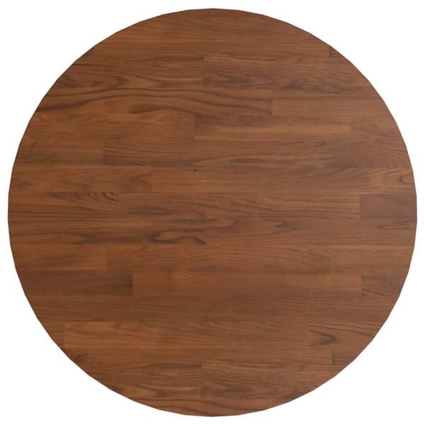vidaXL Rund bordplate mørkebrun Ø40x1,5 cm behandlet heltre eik