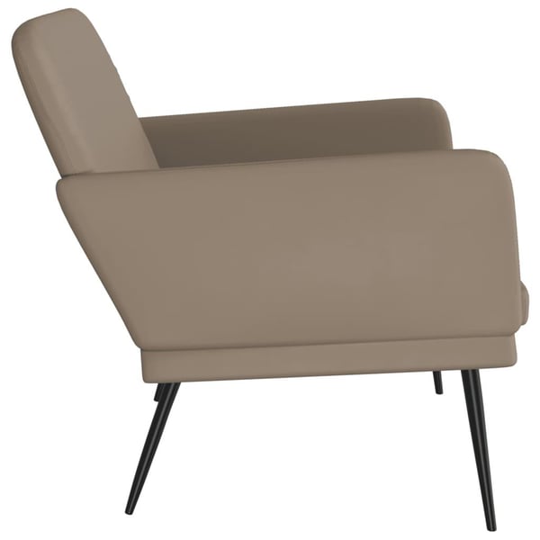 vidaXL bænk 107x80x81 cm kunstlæder cappuccinofarvet