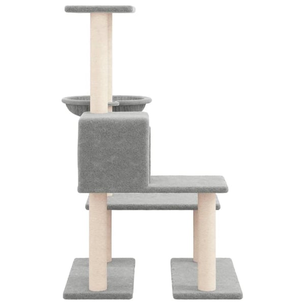 vidaXL kradsetræ med sisalstolper 94,5 cm lysegrå