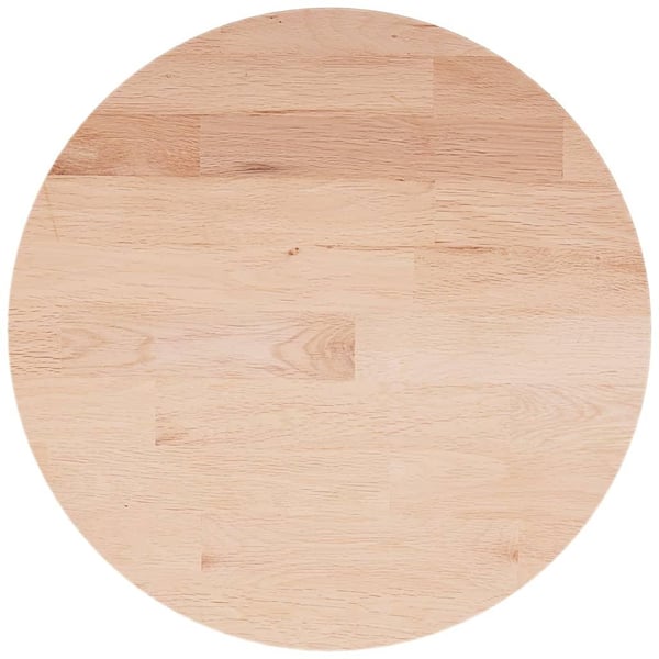 vidaXL Rund bordplate Ø40x1,5 cm ubehandlet heltre eik