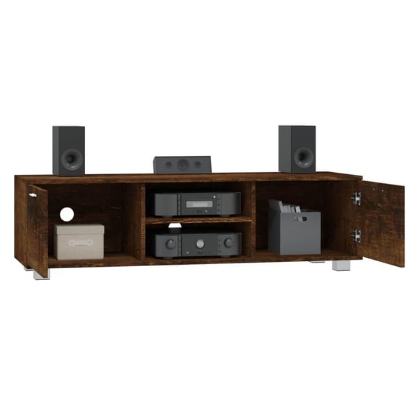 vidaXL tv-bord 140x40,5x35 cm konstrueret træ røget egetræ