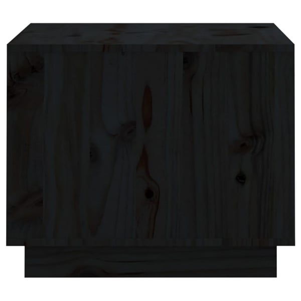 vidaXL sofabord 120x50x40,5 cm massivt fyrretræ sort