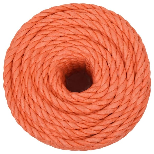 vidaXL Arbeidstau oransje 12 mm 50 m polypropylen