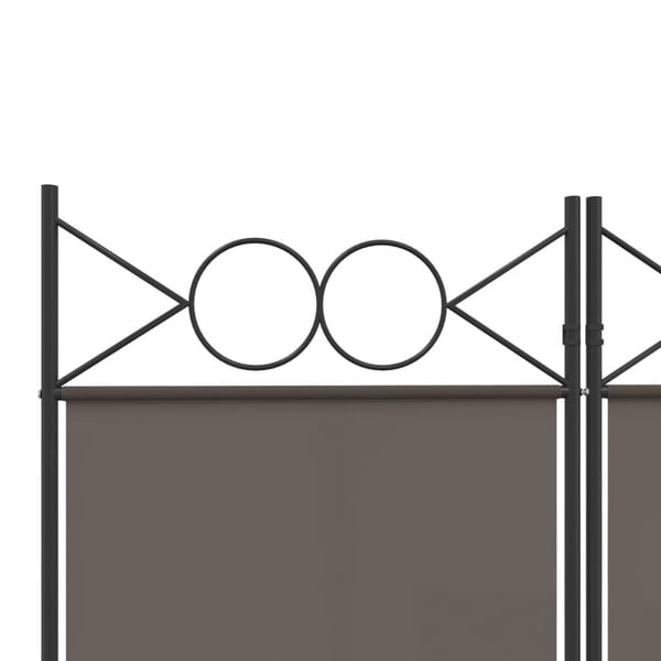 vidaXL Romdeler 5 paneler antrasitt 200x220 cm stoff