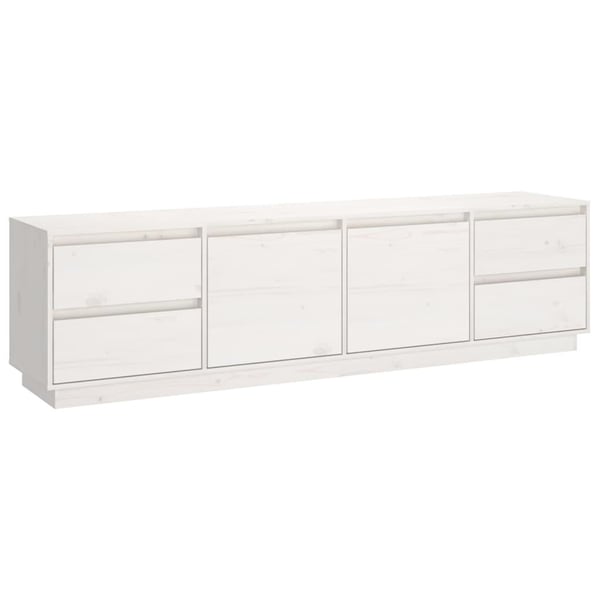 vidaXL TV-benk hvit 176x37x47,5 cm heltre furu