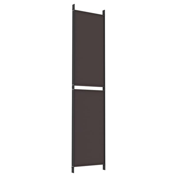 vidaXL Rumsavdelare 4 paneler brun 200x220 cm tyg