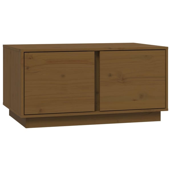 vidaXL sofabord 80x50x40 cm massivt fyrretræ gyldenbrun