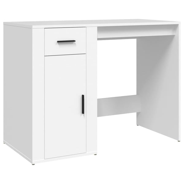vidaXL skrivebord 100x49x75 cm konstrueret træ hvid