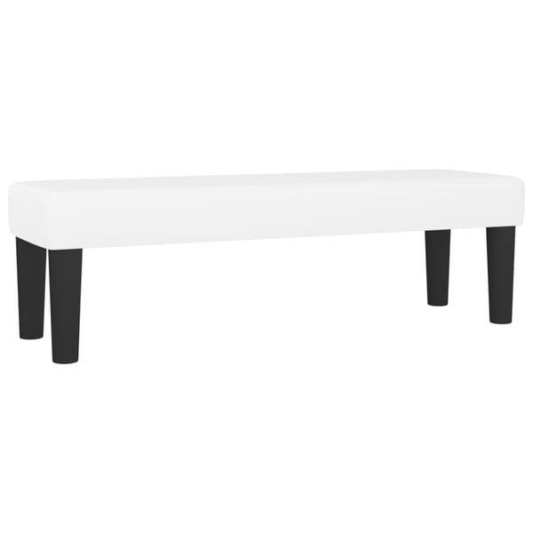 vidaXL kontinentalseng med madras 140x190 cm kunstlæder hvid