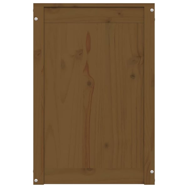 vidaXL vasketøjskurv 44x44x66 cm massivt fyrretræ gyldenbrun
