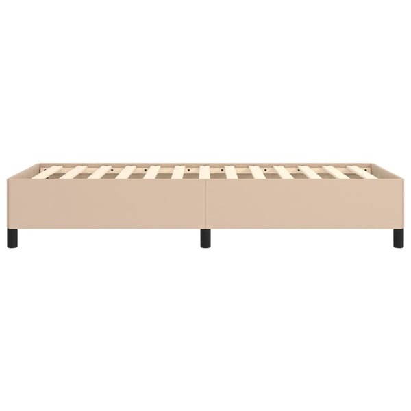 vidaXL sengeramme 90x200 cm kunstlæder cappuccinofarvet