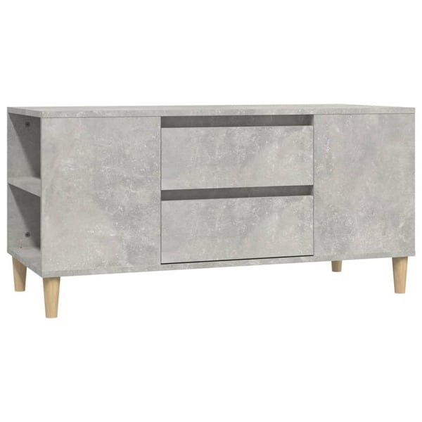 vidaXL TV-benk betonggrå 102x44,5x50 cm konstruert tre