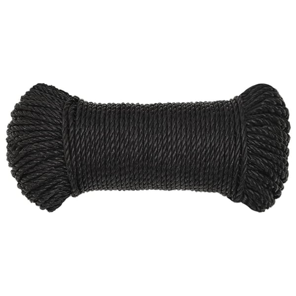 vidaXL arbejdsreb 3 mm 25 m polypropylen sort