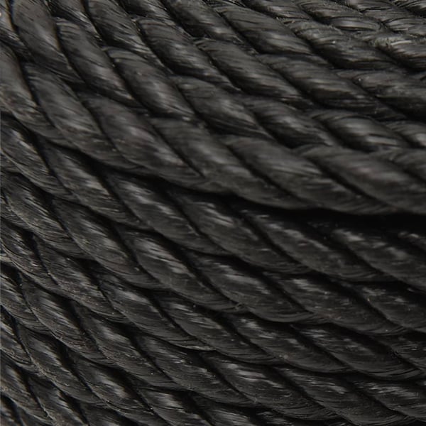 vidaXL arbejdsreb 10 mm 250 m polypropylen sort