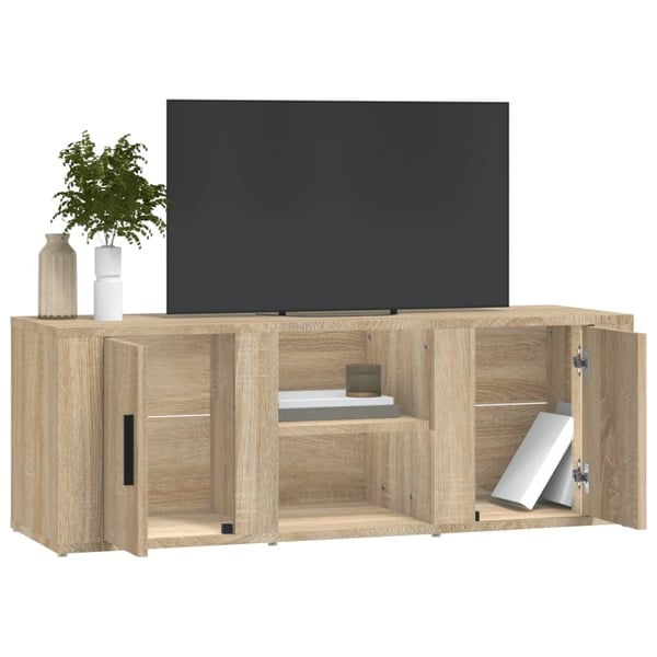 vidaXL TV-benk sonoma eik 100x31,5x35 cm konstruert tre