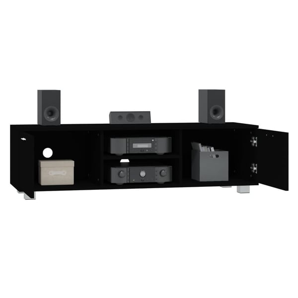 vidaXL tv-bord 140x40,5x35 cm konstrueret træ sort