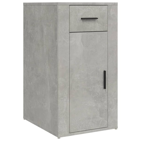 vidaXL Skap til skrivebord betonggrå 40x49x75 cm konstruert tre