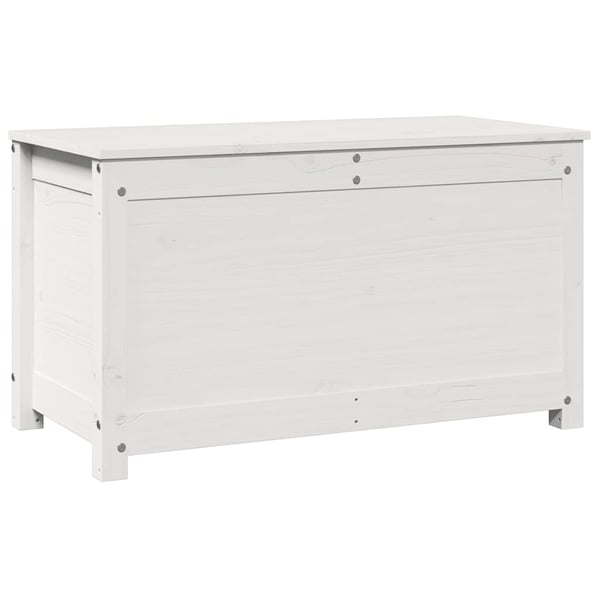vidaXL opbevaringskasse 80x40x45,5 cm massivt fyrretræ hvid