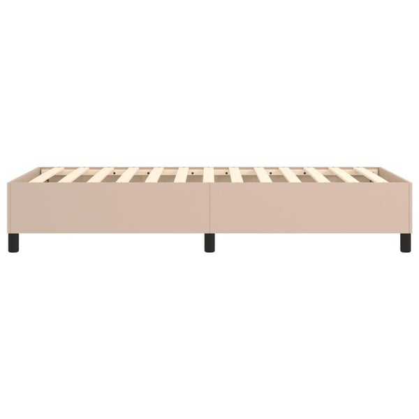 vidaXL Boxspring sengeramme 90x200 cm kunstlæder cappuccinofarvet