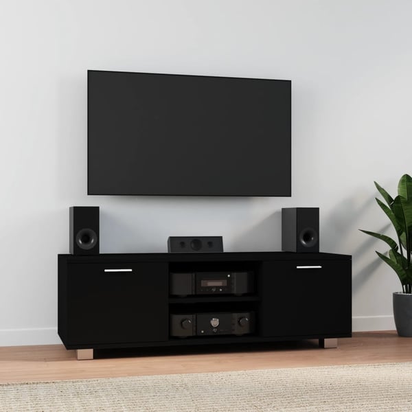 vidaXL tv-bord 120x40,5x35 cm konstrueret træ sort