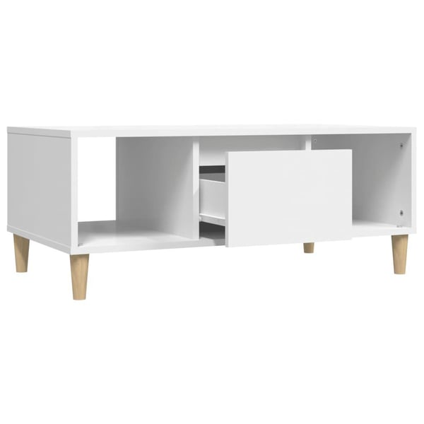 vidaXL Salongbord hvit 90x50x36,5 cm konstruert tre